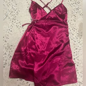NWT lulus red silk dress